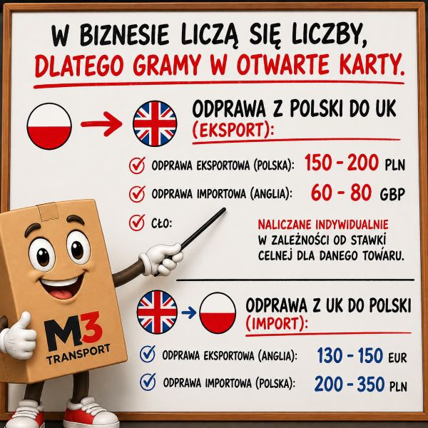 koszty odprawy celnej do anglii