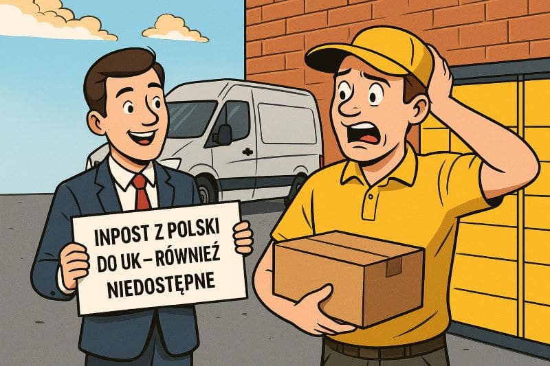 inpost paczka z polski do uk - niedostępne